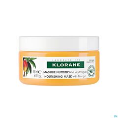 Klorane Mangue Masque Nutrition, Nourrissant & éclat, Cheveux secs 150ml