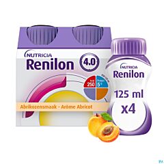 Nutricia Renilon 4.0 Abricot Bouteille 4x125ml
