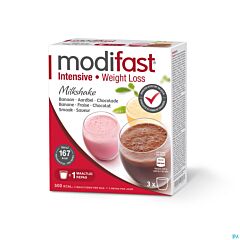 Modifast Intensive Milkshake Pack de 3 Fraise-Chocolat-Banane 1 Pièce