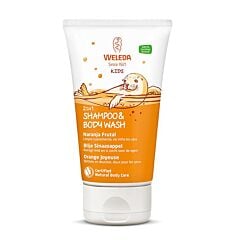 Weleda Kids Shampooing & Crème de Douche 2-en-1 Enfants Orange Fruitée Tube 150ml