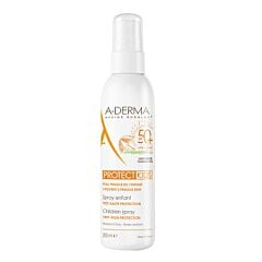 A-Derma Protect Kids Spray SPF50+, Zeer hoge zonnebescherming, Fragiele huid van de Kinderen 200ml