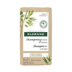 Klorane Avoine Shampooing solide Extra-doux, Haute tolérance, Tous types de cheveux 80g
