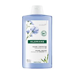 Klorane Lin BIO Shampooing Volume, Gainant & Volumisant, Cheveux fins 400ml