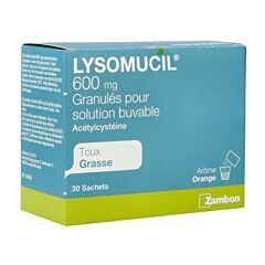 Lysomucil 600mg Toux Grasse 30 Sachets de Granulés