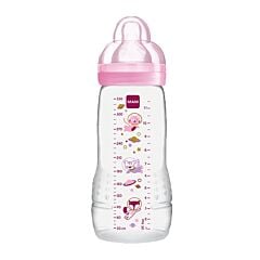 MAM Easy Active Zuigfles 330ml - 4+M - Roze - 1 Stuk