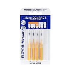 Oral Care Elgydium Clinic Mono Compact Interdentale Borstel Oranje, Dun, ISO3 1,2mm 4x