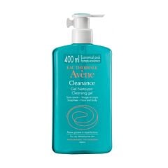 Avène Cleanance Reinigende gel, Zuivert & matteerd, Vette huid  400ml