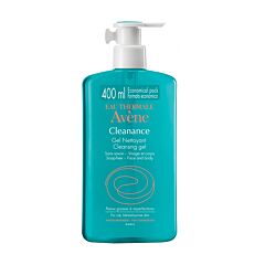 Avène Cleanance Gel nettoyant, Mattifiant, purifiant, Peau Grasse, 400ml