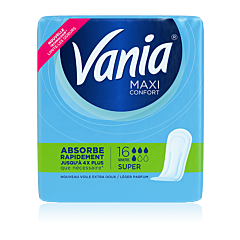 Vania Maxi Confort Super 16 Serviettes Hygiéniques