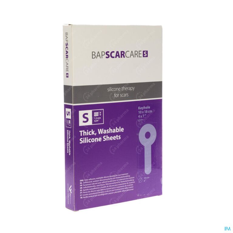 Bap Scar Care S Pansement Siliconé Auto-Adhésif Keyhole - 10x18cm