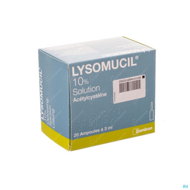 Lysomucil 10 Solution Toux Grasse Ampoules X 3ml Acheter Commander En Ligne 24pharma