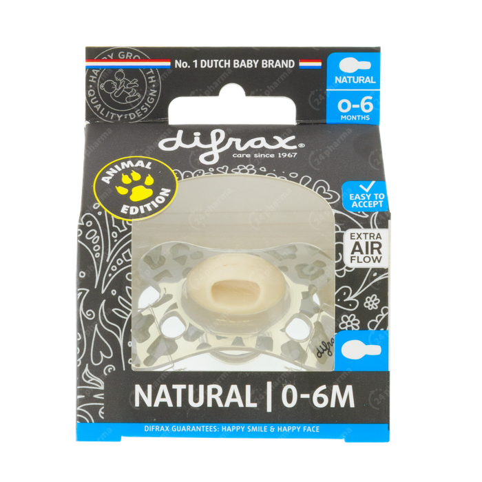 Difrax  Sucette Natural 0-6 mois - Nature