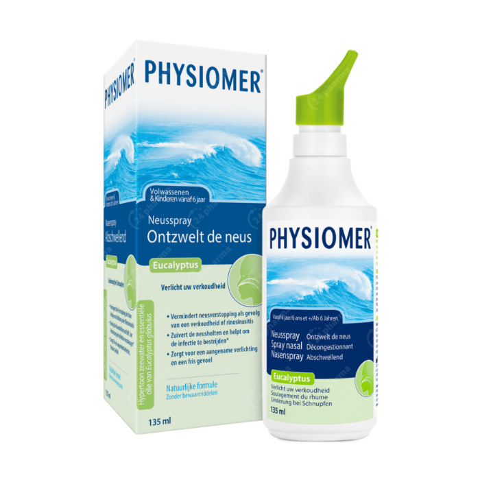 Physiomer Eucalyptus Spray Nasal 135ml - Décongestionne Nez Bouché  (Rhinosinusite) Acheter / Commander En Ligne ✓