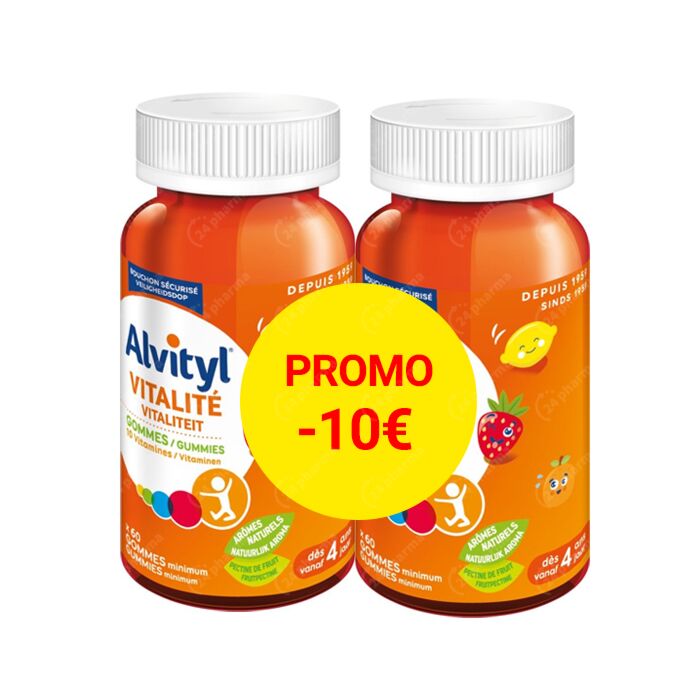 Alvityl Vitalité 2x60 Gommes Promo -10€ Acheter / Commander En