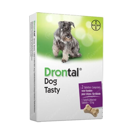 Drontal Dog Tasty Bone 150/144/5mg Chiens 10kg Vermifuge 2