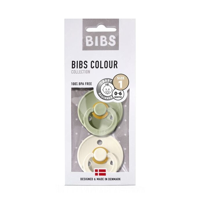 Bibs Colour Collection Sucettes +18 Mois Taille 3 Sage Ivory 2