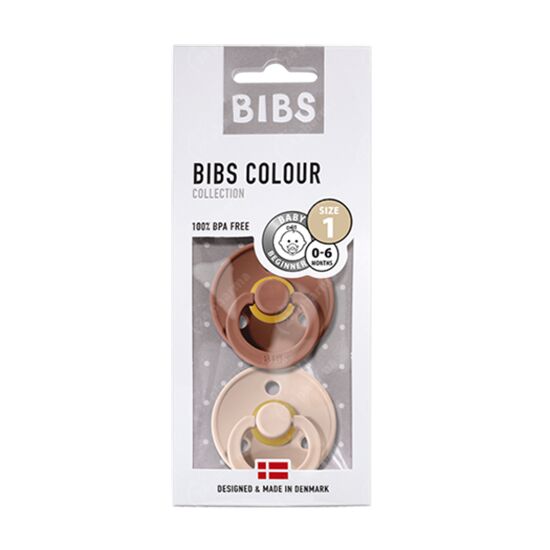 Bibs Sucette + 0 mois Vanilla/Blush - 2 pièces