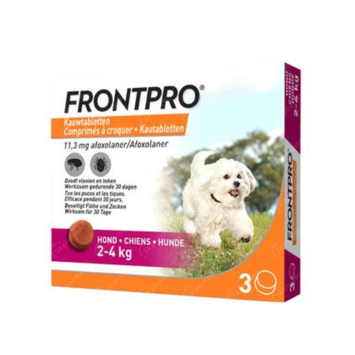 Geweldig trui Niet meer geldig Frontpro 11mg Honden 2-4kg - 3 Kauwtabletten online Bestellen / Kopen