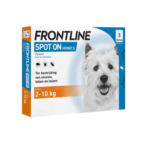 kussen nadering Afleiding Frontline Spot-On Hond 2-10kg Vlooien/ Teken 3x0,67ml online Bestellen /  Kopen