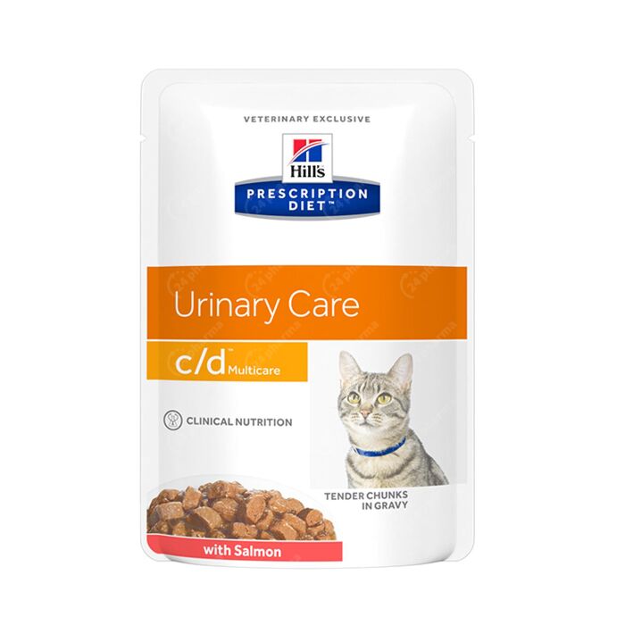 Hills Prescription Diet Urinary Care C/D Kattenvoer Zalm Maaltijdzakje 12x85g online / Kopen