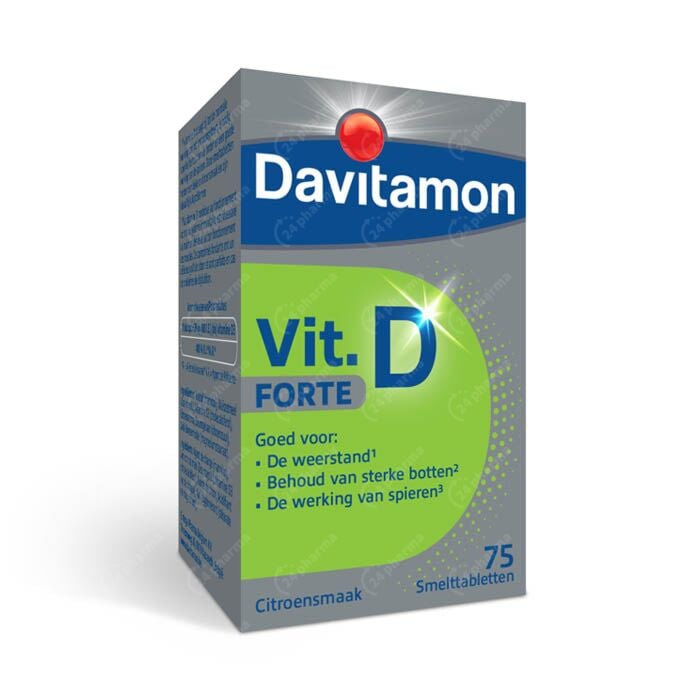 Voorzichtigheid Opmerkelijk Vermenigvuldiging Davitamon Vitamine D Forte Citroensmaak 75 Smelttabletten online Bestellen  / Kopen