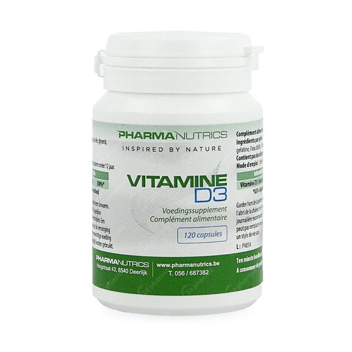 Hong Kong Omgekeerd Reserveren Pharmanutrics Vitamine D3 1000IU 120 Capsules online Bestellen / Kopen