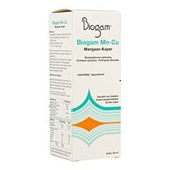 Biogam Mn-Cu Manganèse-Cuivre Solution Buvable Flacon 60ml