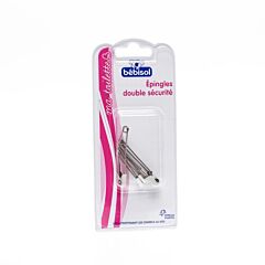 Bébisol Epingle Double Sécurité Bébé 6 Pièces