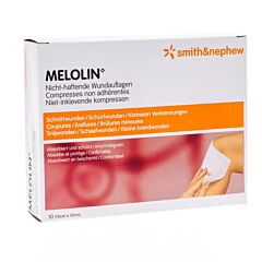 Melolin Compresses Stériles Absorbantes Non Adhérentes 10x10cm 10 Pièces