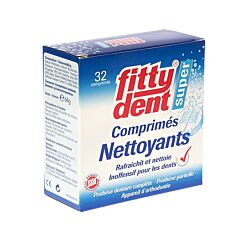 Fittydent Super Comprimés Nettoyants pour Prothèse Dentaire/Appareil d'Orthodontie 32 Pièces