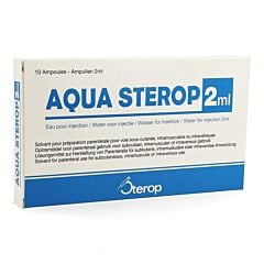 Aqua Sterop Eau pour Injection 10 Ampoules x 2ml