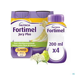 Fortimel Jucy Plus Poire Fleur de Sureau - 4x200ml