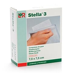 Stella Compresse 7,5cm x 7,5cm 20 Pièces