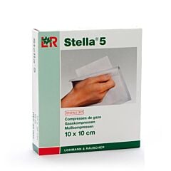 Stella 5 Compresses de Gaze Stériles 10x10cm 12 Pièces