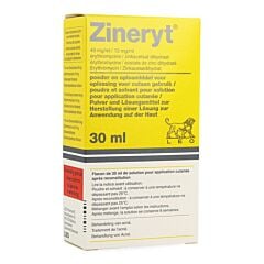 Zineryt 40mg/ml 12mg/ml Poudre & Solvant pour Solution pour Application Cutanée 30ml