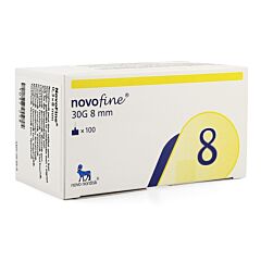 NovoFine 30G 8mm Aiguilles Stériles Insuline 100 Pièces