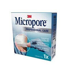 Micropore 1,25cm x 5m 1 Stuk