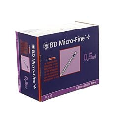 BD Micro-Fine + Seringue Insuline 0,5ml 30G 8mm 100 Pièces