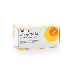 Foliphar Teva 0,4mg Acide Folique 84 Gélules