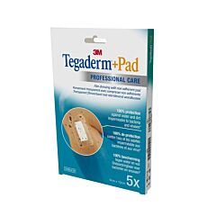 3M Tegaderm + Pad Pansement Adhésif Transparent Stérile 9cmx10cm 5 Pièces