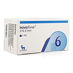 NovoFine 31G 6mm Aiguilles Stériles Insuline 100 Pièces