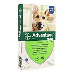 Advantage Dog Spot-On 400 Chiens 25-40kg 4 Pipettes x 4ml