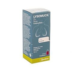 Lysomucil 2% Toux Grasse Arôme Framboise Sirop Flacon 100ml