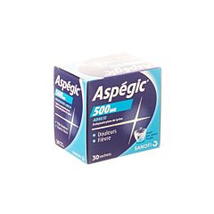 Aspegic 500mg Adultes 30 Sachets