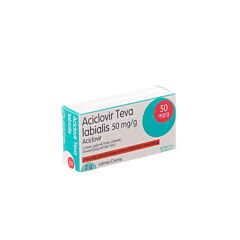 Aciclovir Teva Labialis 50mg/g Crème Tube 2g
