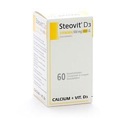 Steovit D3 Citron Calcium + Vitamine D3 500mg/400Ui 60 Comprimés à Croquer