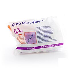 BD Micro-Fine+ Seringue Insuline 0,3ml 30G 8mm 100 Pièces