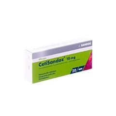 Cetirizine Sandoz 10mg 20 Tabletten