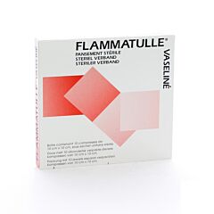 Flammatulle Vaseline Steriel Verband 10cmx10cm - 10 Stuks