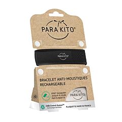 Parakito Bracelet Noir Anti-Moustiques + 2 Recharges	
